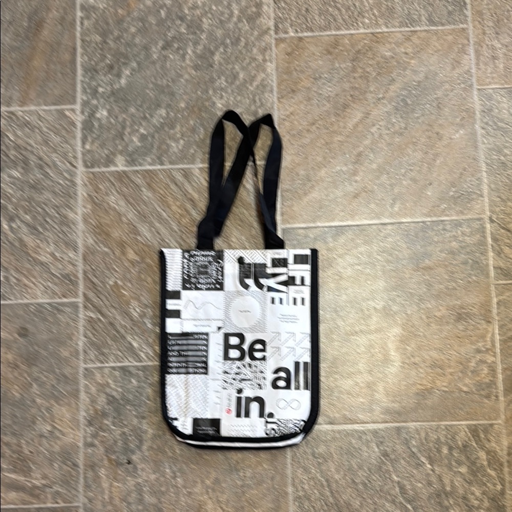 Black and White Graphic Tote Bag